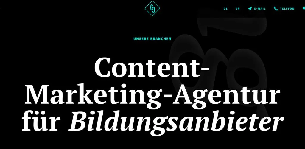 agentur für bildungsträger crispy content