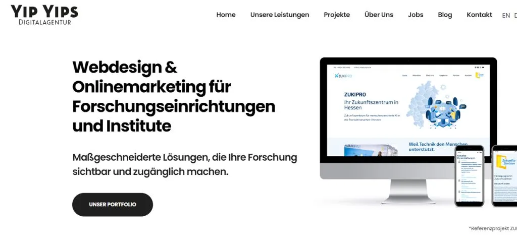 agentur für institute yip yips digitalagentur