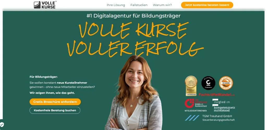 beste agentur für trainer volle kurse