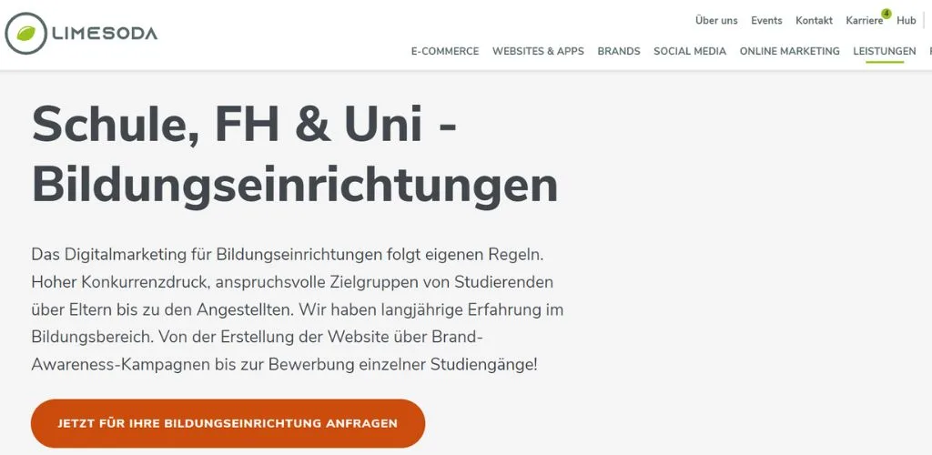 digitalagentur für bildungsträger limesoda