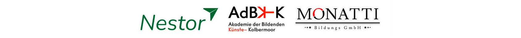Logos von Nestor, AdBK und weiteren Bildungsanbietern