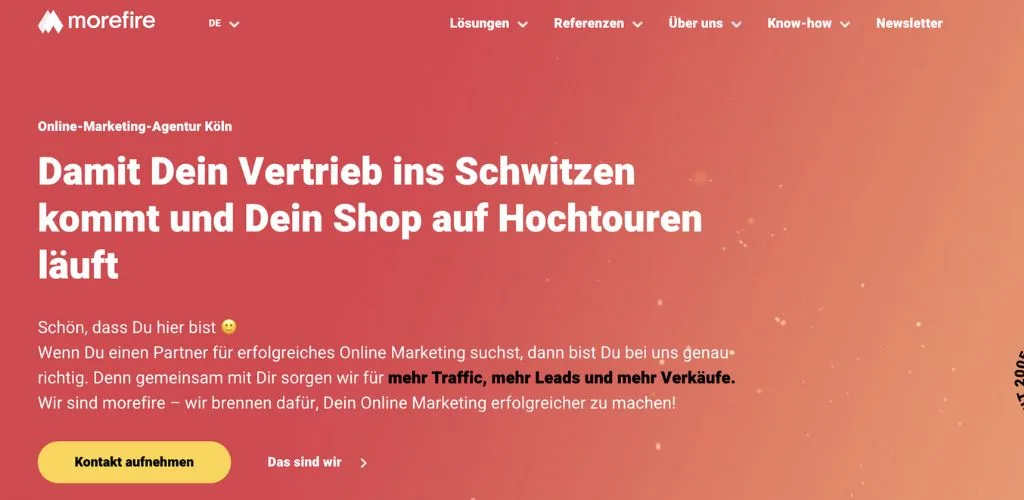 leadgenerierungsagentur für coaches morefire