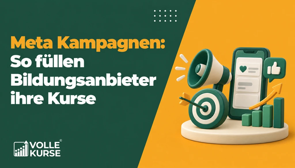 Illustration: Megafon, Zielscheibe mit Pfeil, Smartphone mit Feed und ein steigendes Balkendiagramm