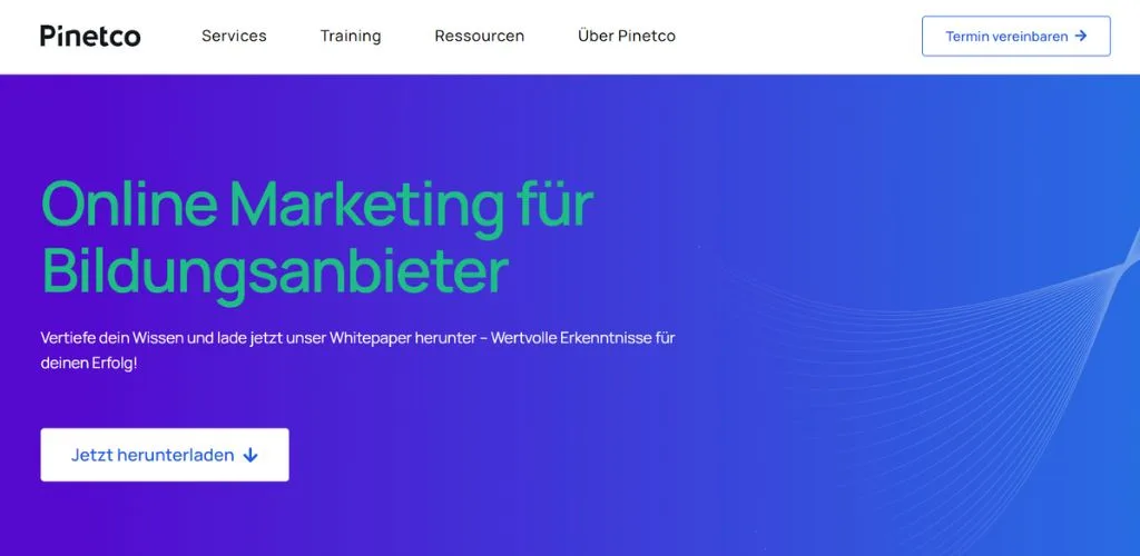 online marketing agentur für bildungsträger pinetco