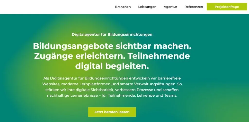webdesign-agentur für trainer giftGRÜN